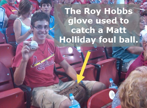 Glove purchased from Pro Athlete, Inc. used to catch foul ball.